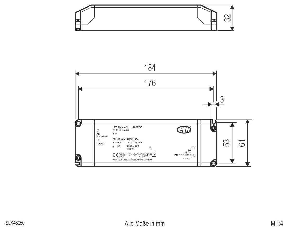 EVN SLK48050 LED-Betriebsgerät 1St.