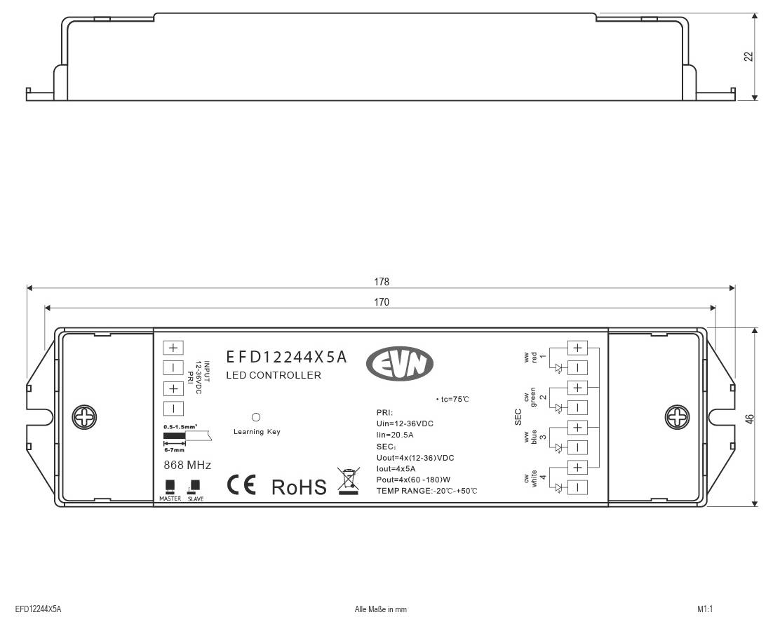 EVN EFD12244X5A Funk-Empfänger 1St.