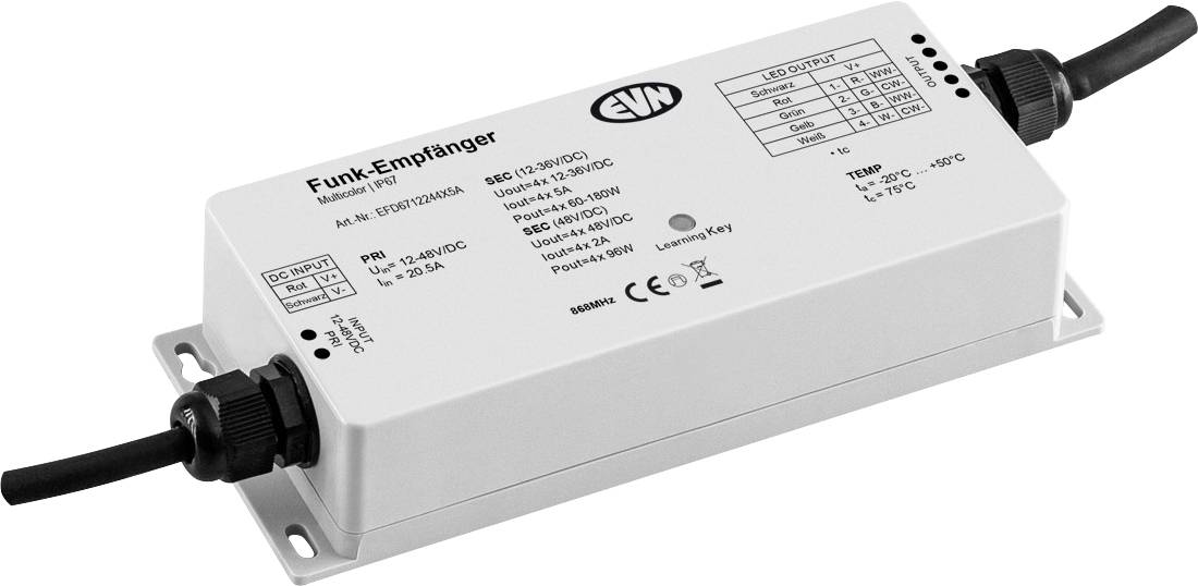 Elektronischer Industriesteuerschrank mit Kabeleinführungen und gedruckten Spezifikationen, gekennzeichnet mit 