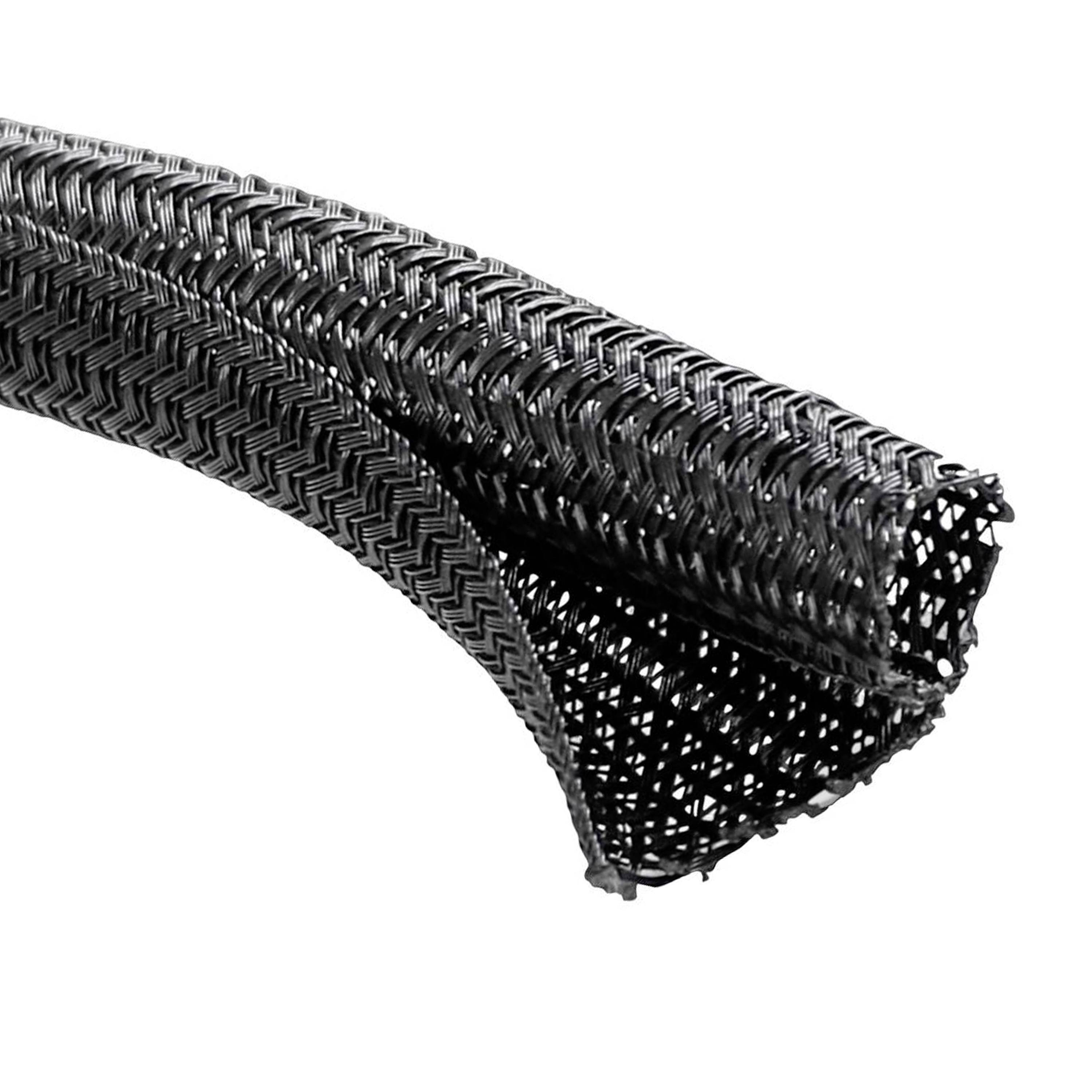 Quadrios 23CA233 23CA233 Geflechtschlauch Schwarz Polyester 25 bis 26mm 3m