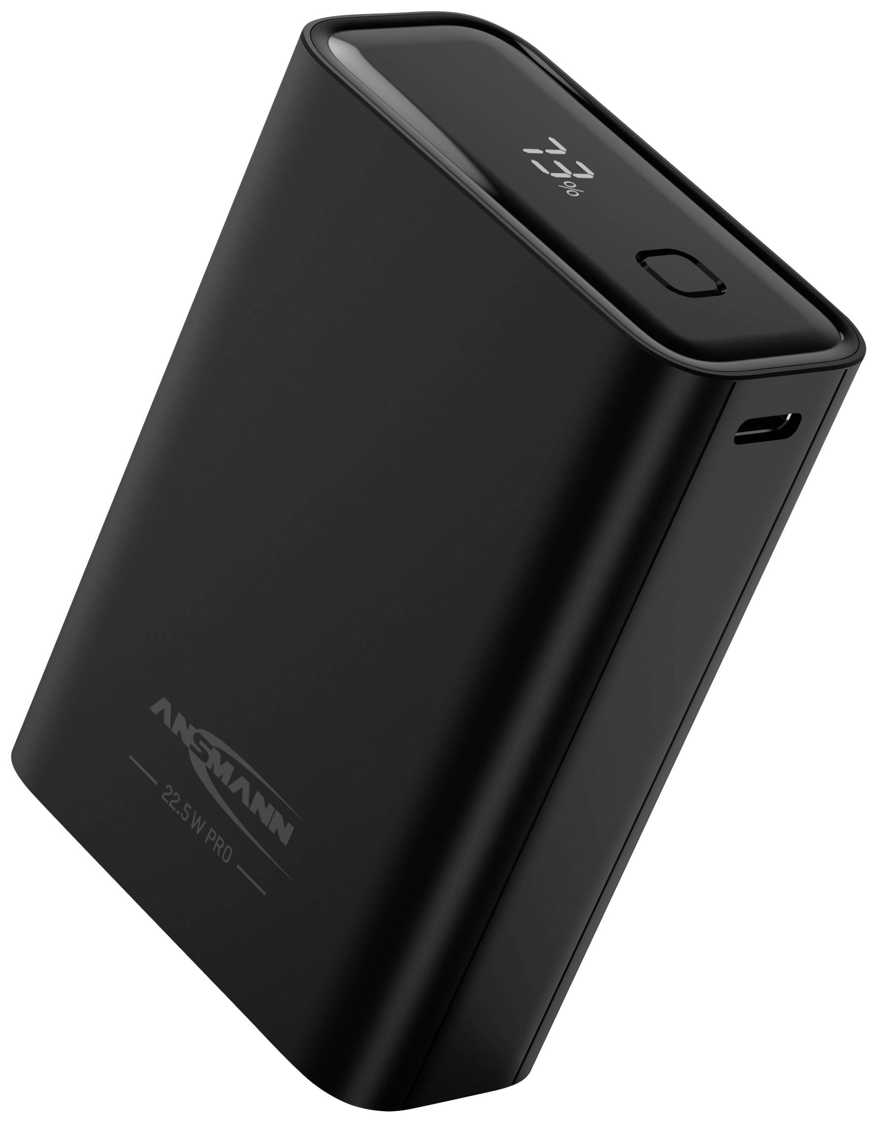 Ansmann 20000 mAh PB222PD sw Powerbank 20Ah USB PD 3.0, Quick Charge 2.0 LiPo Schwarz mit Laderegler, gleichzeitiges Laden und