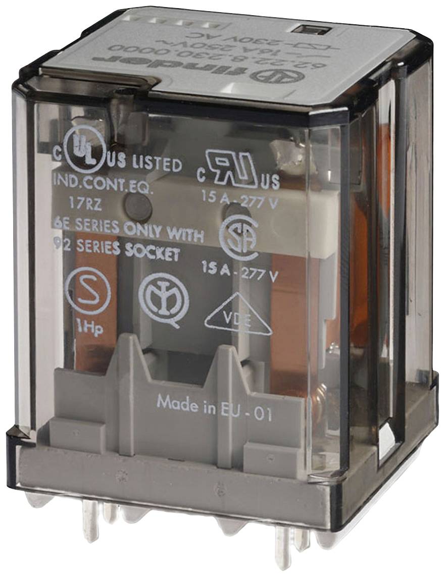 Finder 62.22.9.012.4000 Printrelais 12 V/DC 16A 2 Wechsler 1St.