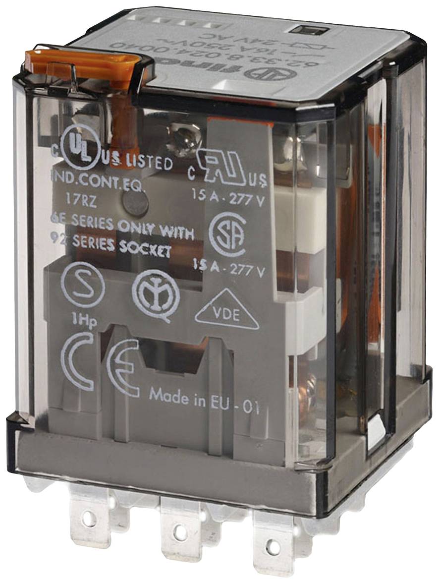 Finder 62.33.9.220.4300 Steckrelais 220 V/DC 16 A 3 Schließer 1 St.