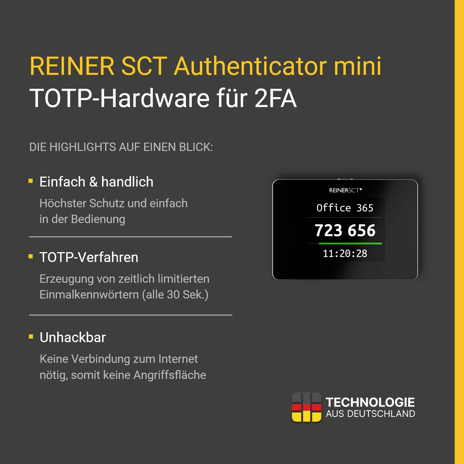 REINER SCT Authenticator mini 2FA-Authenticator