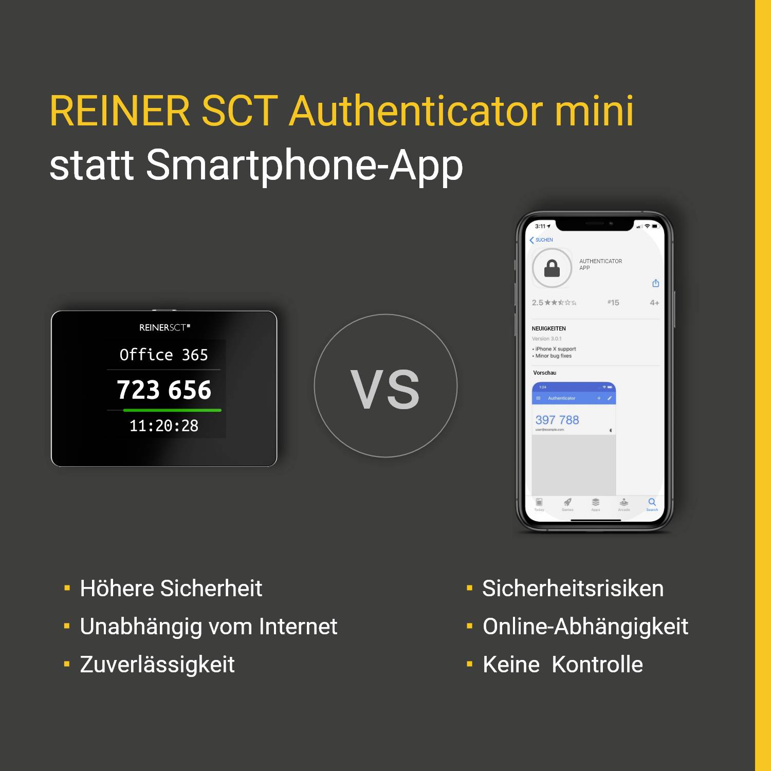 REINER SCT Authenticator mini 2FA-Authenticator