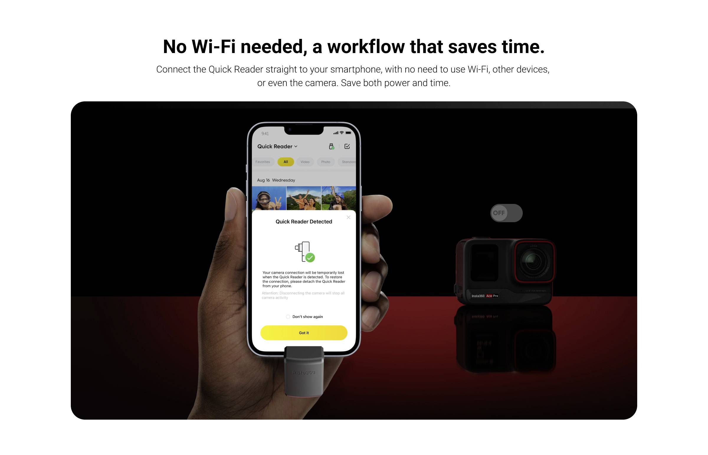 Insta360 Quick Reader Schnell-Leser Ace, Ace Pro