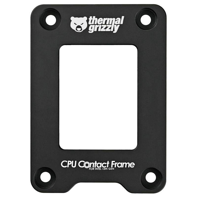 Rechteckiger CPU-Kontaktrahmen von 'Thermal Grizzly', speziell für Intel 13. Generation.