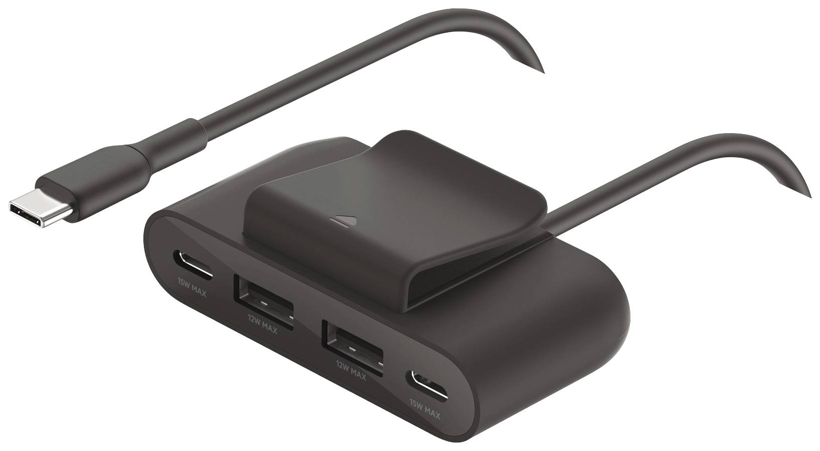 Belkin BUZ001bt2MBKB7 USB-Hub 2+2 Port USB-C®, USB-A mit Schnellladeport Schwarz BUZ001bt2MBKB7