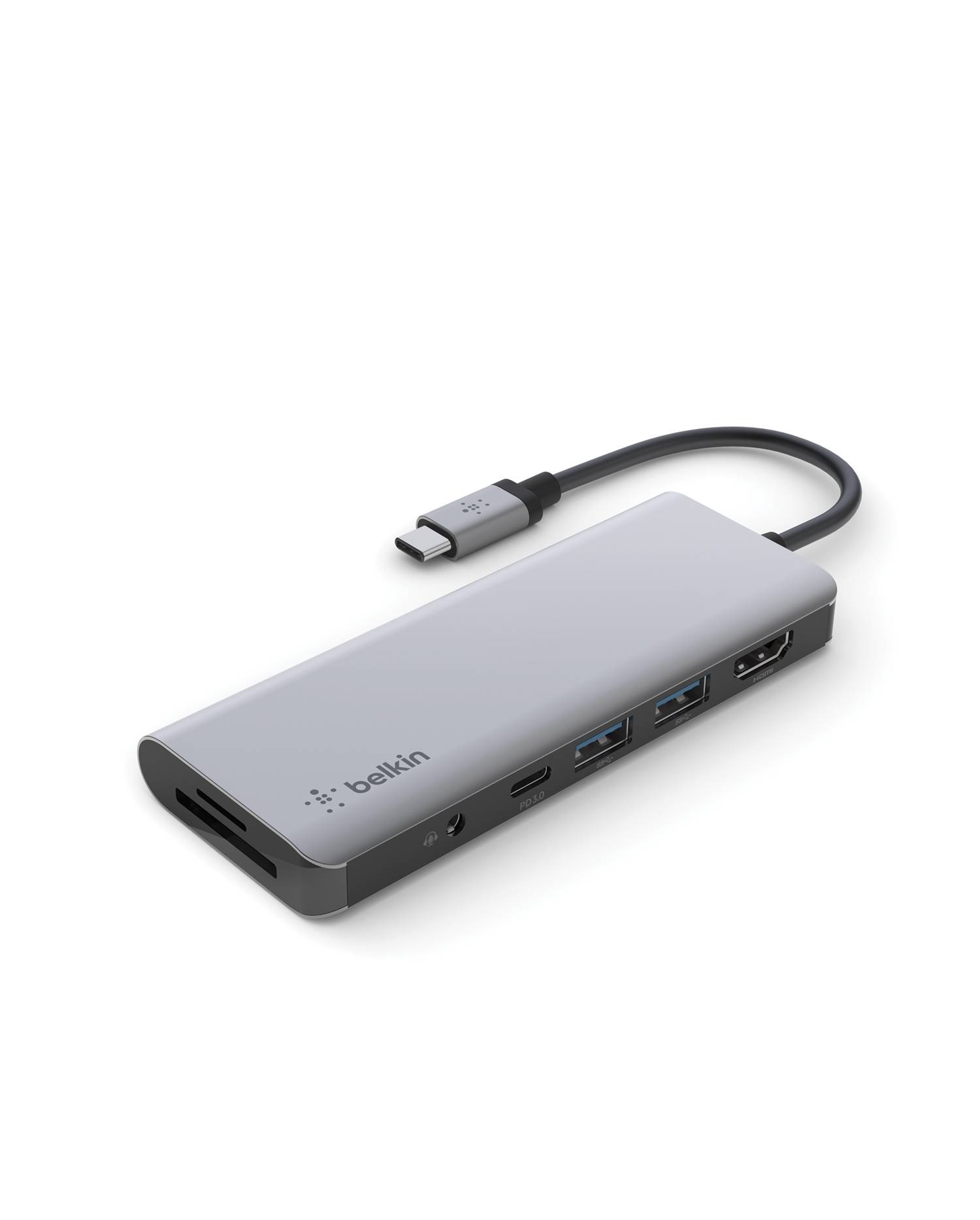 Belkin USB-C® Dockingstation AVC009btSGY Passend für Marke Dockingstations: Universal integrierter Kartenleser, USB-C® Power Delivery