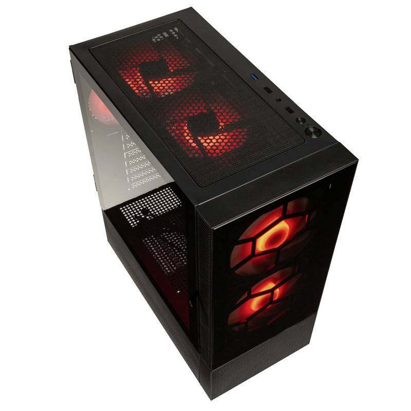 Kolink Observatory MX Glass ARGB Midi Tower Case - Black Midi-Tower PC-Gehäuse, Gaming-Gehäuse Schwarz