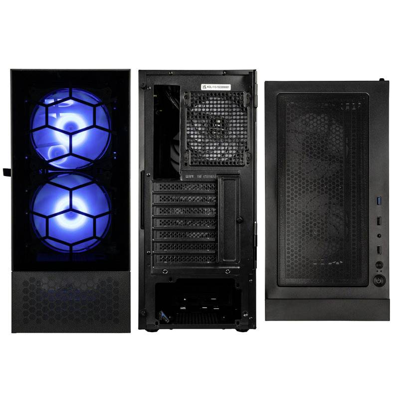 Kolink Observatory MX Glass ARGB Midi Tower Case - Black Midi-Tower PC-Gehäuse, Gaming-Gehäuse Schwarz