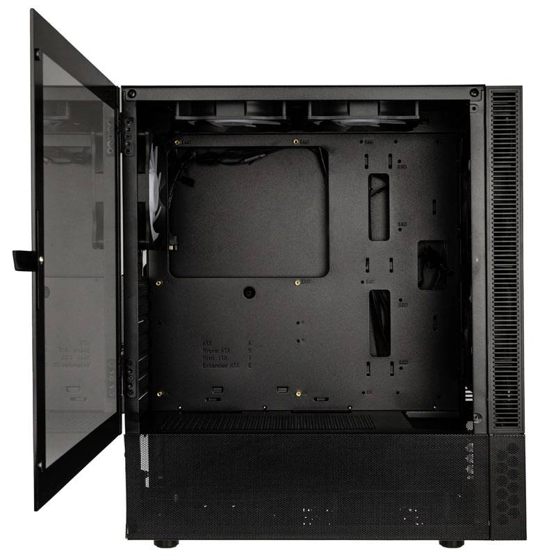 Kolink Observatory MX Glass ARGB Midi Tower Case - Black Midi-Tower PC-Gehäuse, Gaming-Gehäuse Schwarz