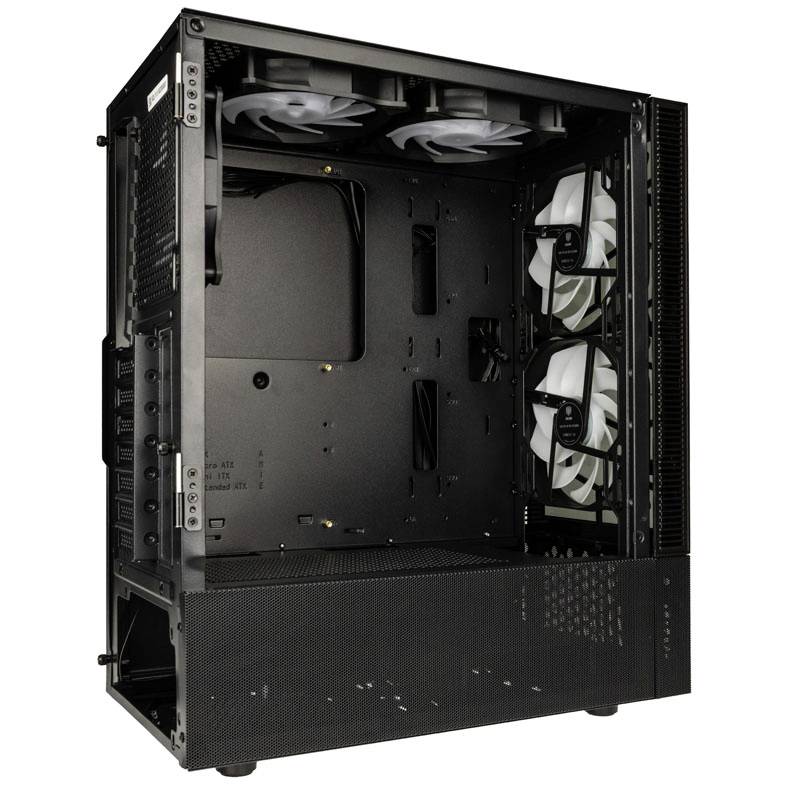 Kolink Observatory MX Glass ARGB Midi Tower Case - Black Midi-Tower PC-Gehäuse, Gaming-Gehäuse Schwarz