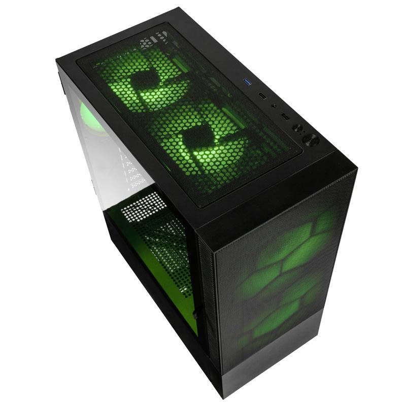 Kolink Observatory MX Mesh ARGB Midi Tower Case - Black Midi-Tower PC-Gehäuse, Gehäuse, Gaming-Gehäuse Schwarz