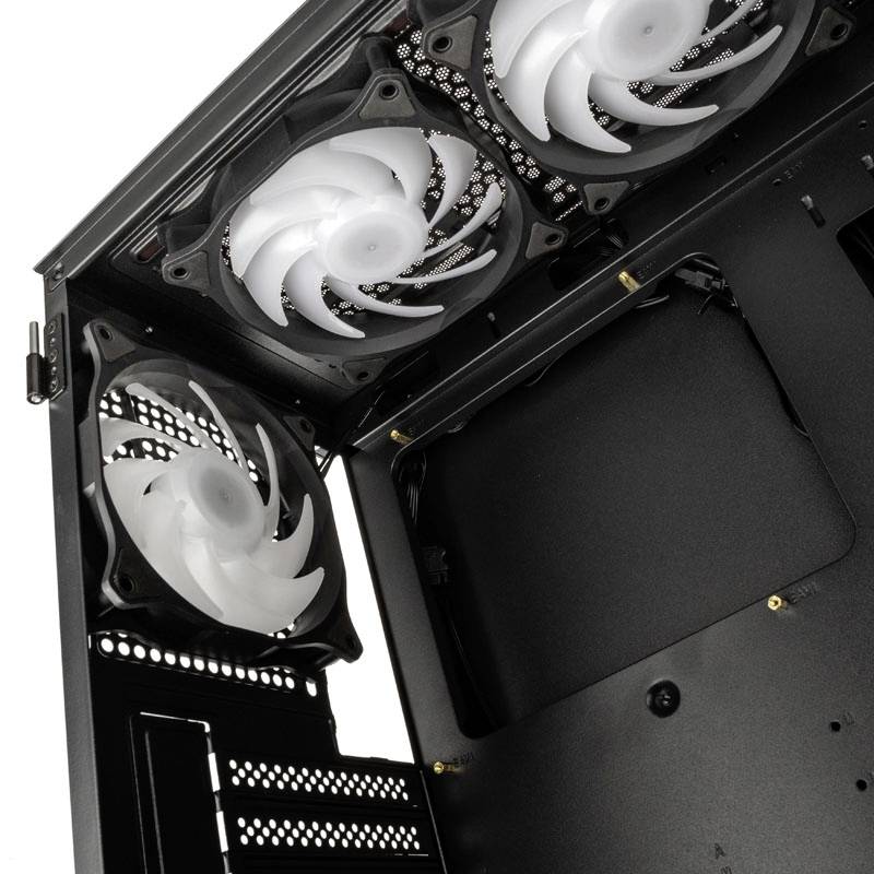 Kolink Observatory MX Mesh ARGB Midi Tower Case - Black Midi-Tower PC-Gehäuse, Gehäuse, Gaming-Gehäuse Schwarz