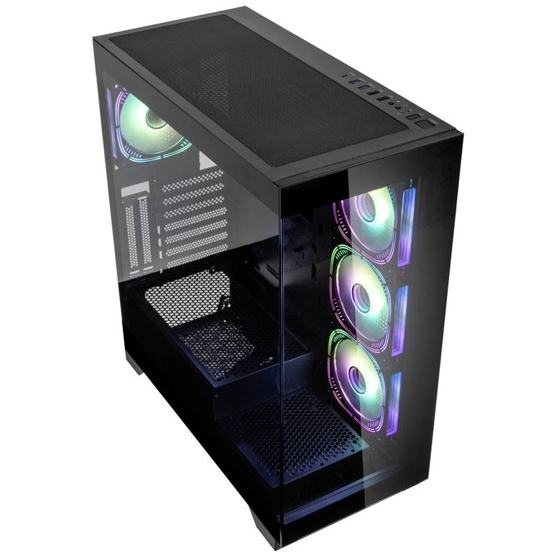 Kolink Unity Peak ARGB Midi-Tower Showcase, Tempered Glass - schwarz Midi-Tower Gehäuse, Gaming-Gehäuse, PC-Gehäuse Schwarz