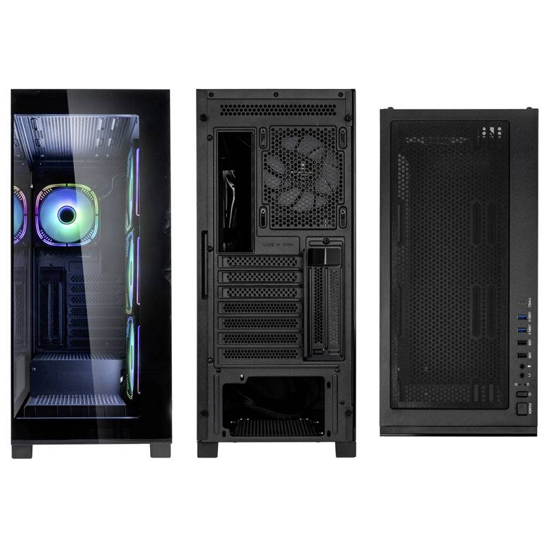Kolink Unity Peak ARGB Midi-Tower Showcase, Tempered Glass - schwarz Midi-Tower Gehäuse, Gaming-Gehäuse, PC-Gehäuse Schwarz