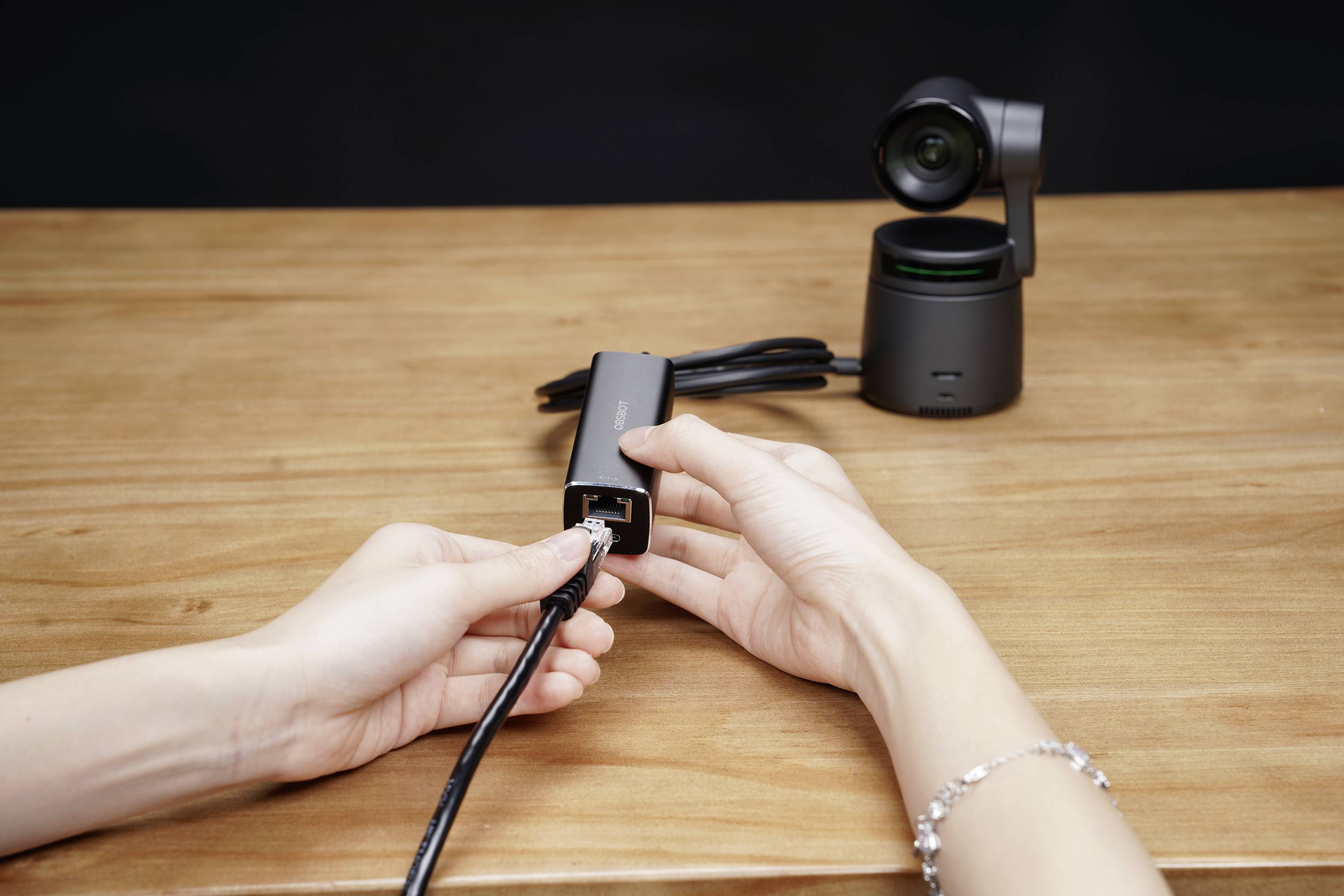 Obsbot USB-C® Adapter [1x USB-C® - 1x RJ45, USB-C®] Tail Air USB-C to Ethernet Adapter