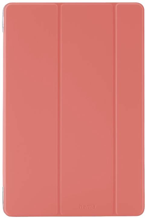 Ein rotes Tablet-Case mit drei vertikalen Linien zur Stabilisierung; minimalistisches Design.