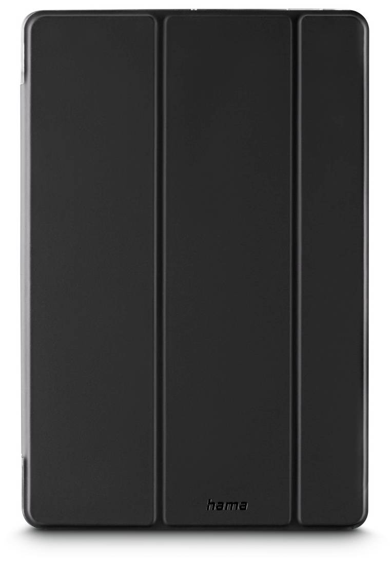 Schwarze, rechteckige Tablet-Hülle mit einfachem, glattem Design.