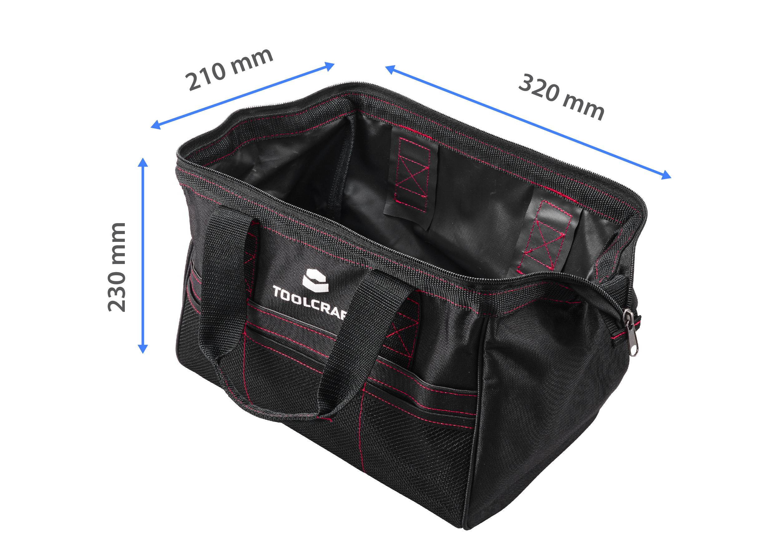 TOOLCRAFT TO-9073200 Universal Werkzeugtasche mit großer Öffnung (L x B x H) 320 x 210 x 230mm