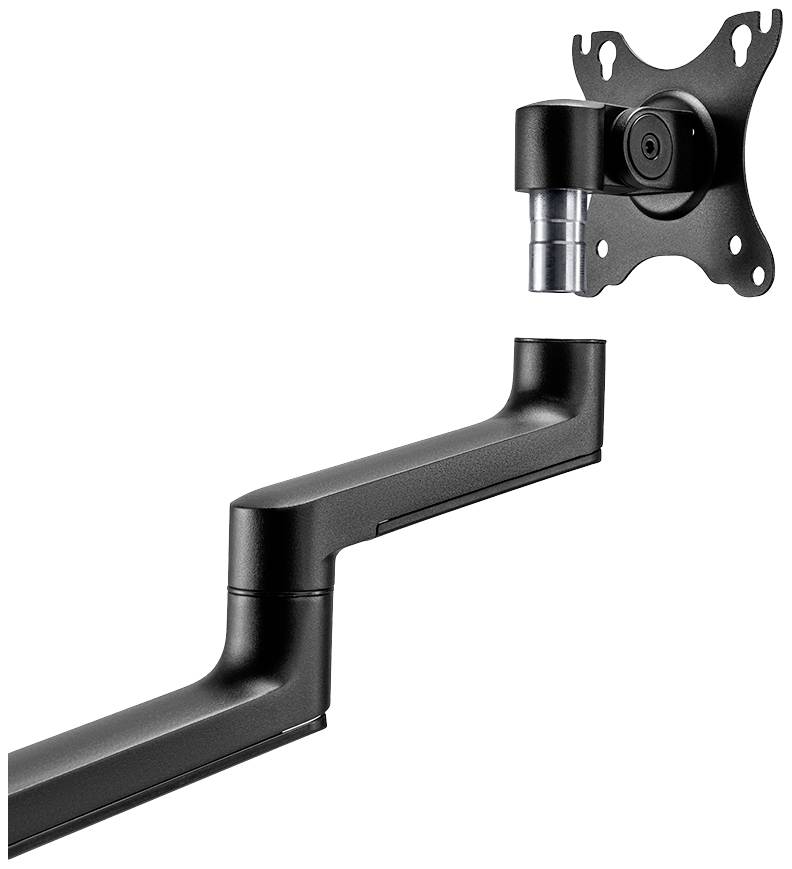 Schwenkbarer Monitorarm aus Metall mit mehreren Gelenken, abnehmbarer VESA-Halterung, für flexible Bildschirmpositionierung.