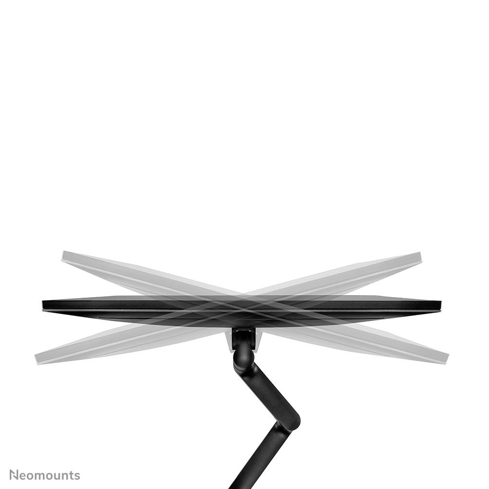 Ein Monitor auf einem flexiblen, schwenkbaren Arm, der die Anpassungsfähigkeit in verschiedenen Neigungswinkeln zeigt.