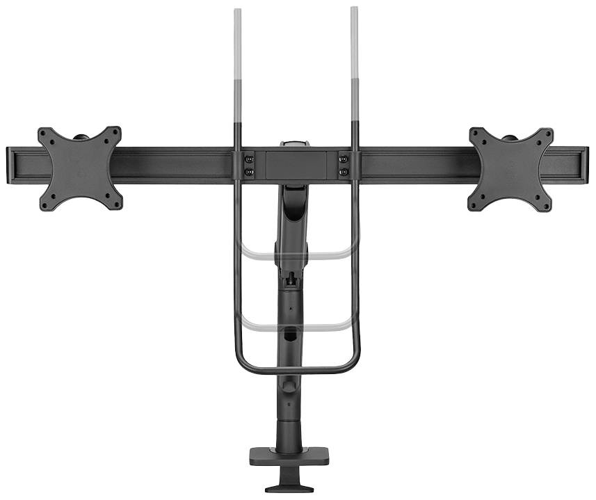 Neomounts DS75S-950BL2 2fach Monitor-Tischhalterung 43,2cm (17") - 68,6cm (27") Schwarz Neigbar, Rotierbar, Schwenkbar