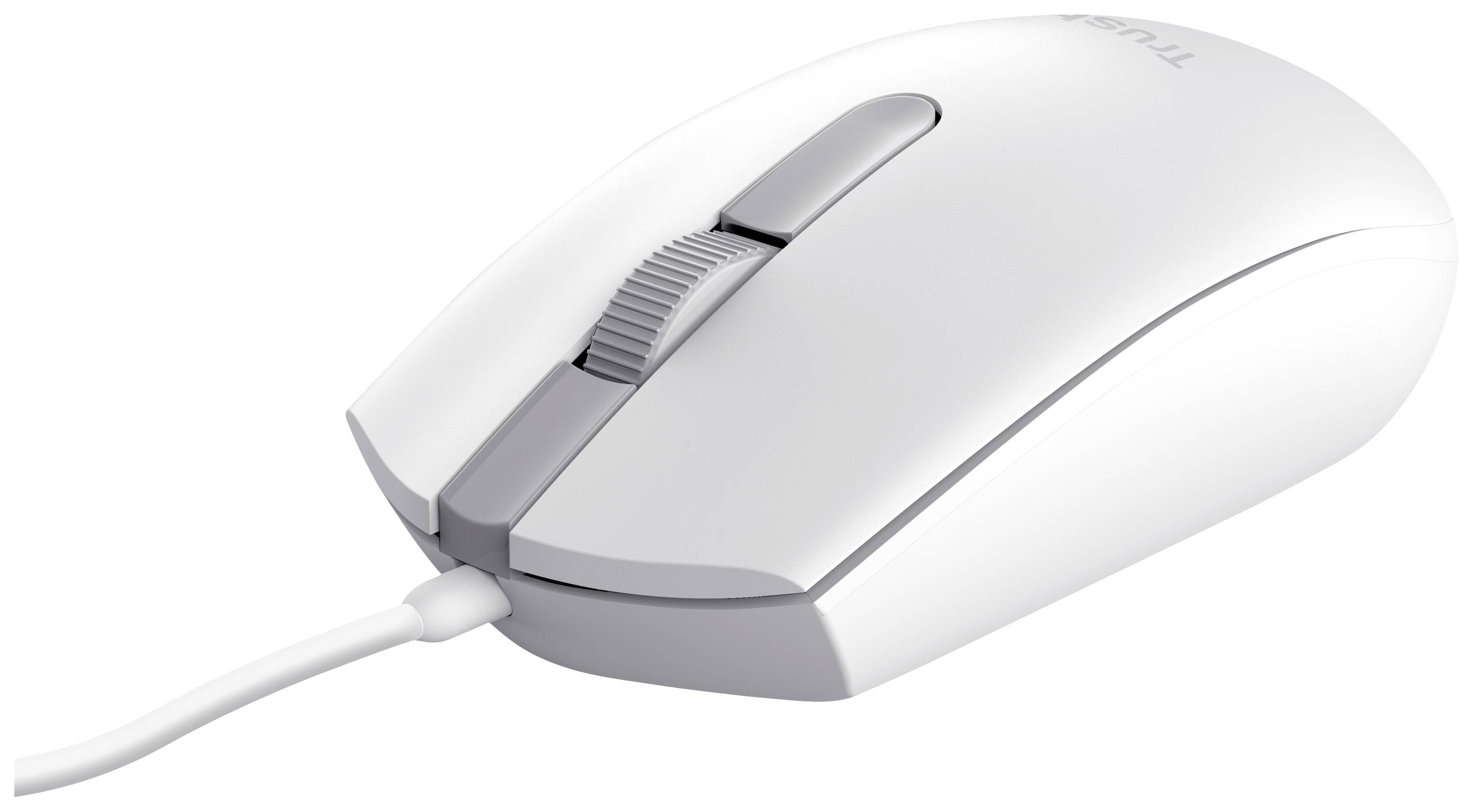 Trust TM-101W Maus USB Optisch Weiß 3 Tasten 1200 dpi Integriertes Scrollrad