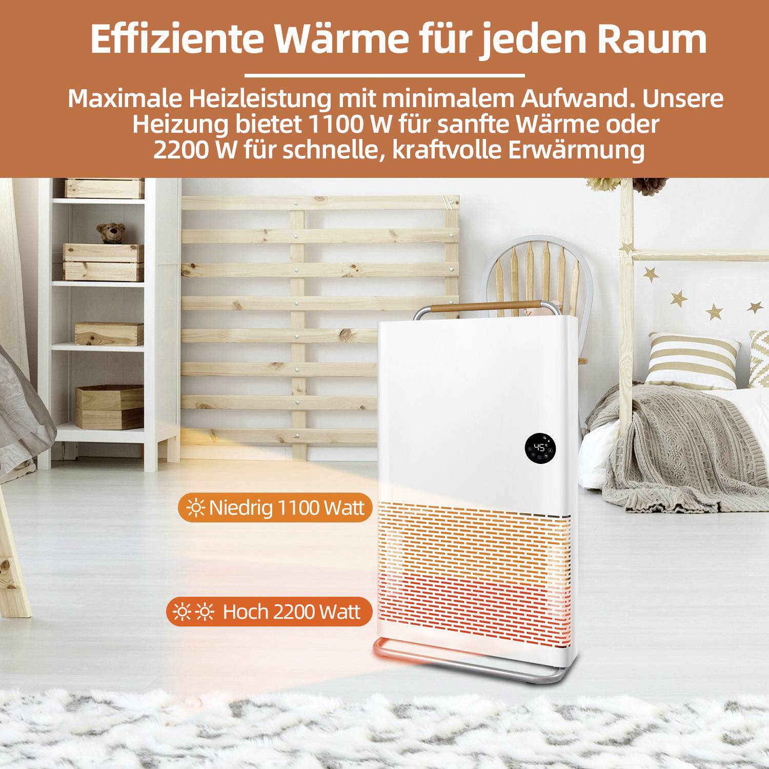 SHX NDU-22WT Heizgerät SHXPKV2200W 1er Set 22m² Weiß