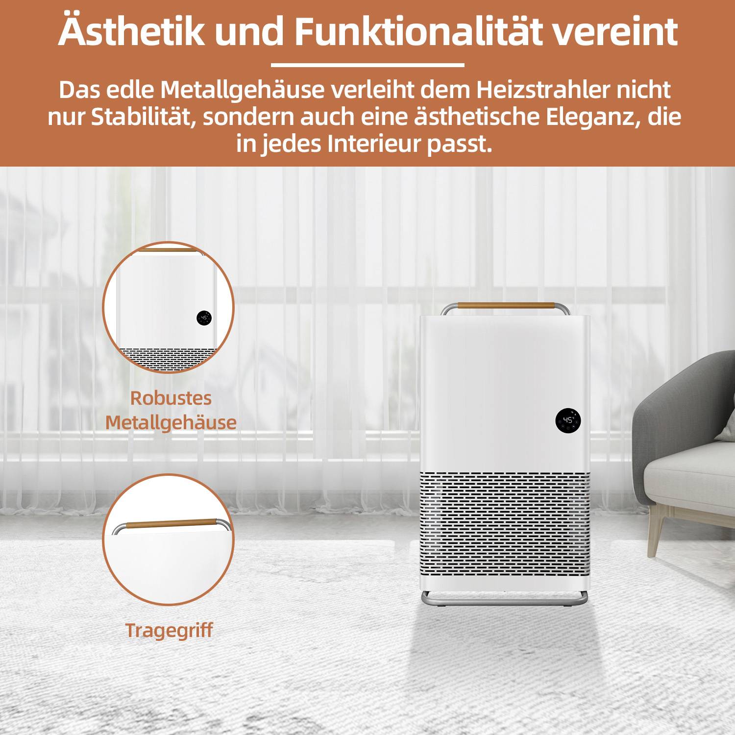 SHX NDU-22WT Heizgerät SHXPKV2200W 1er Set 22m² Weiß