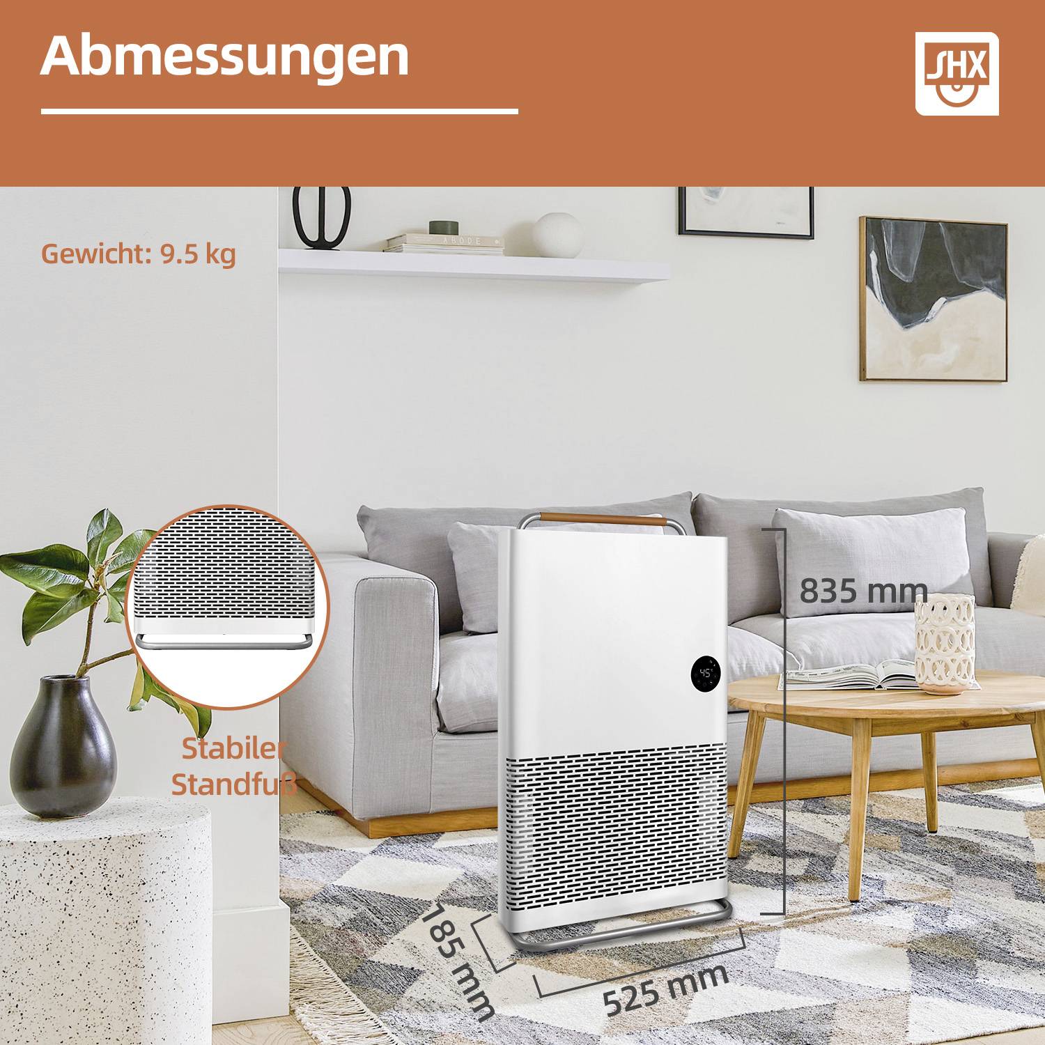 SHX NDU-22WT Heizgerät SHXPKV2200W 1er Set 22m² Weiß