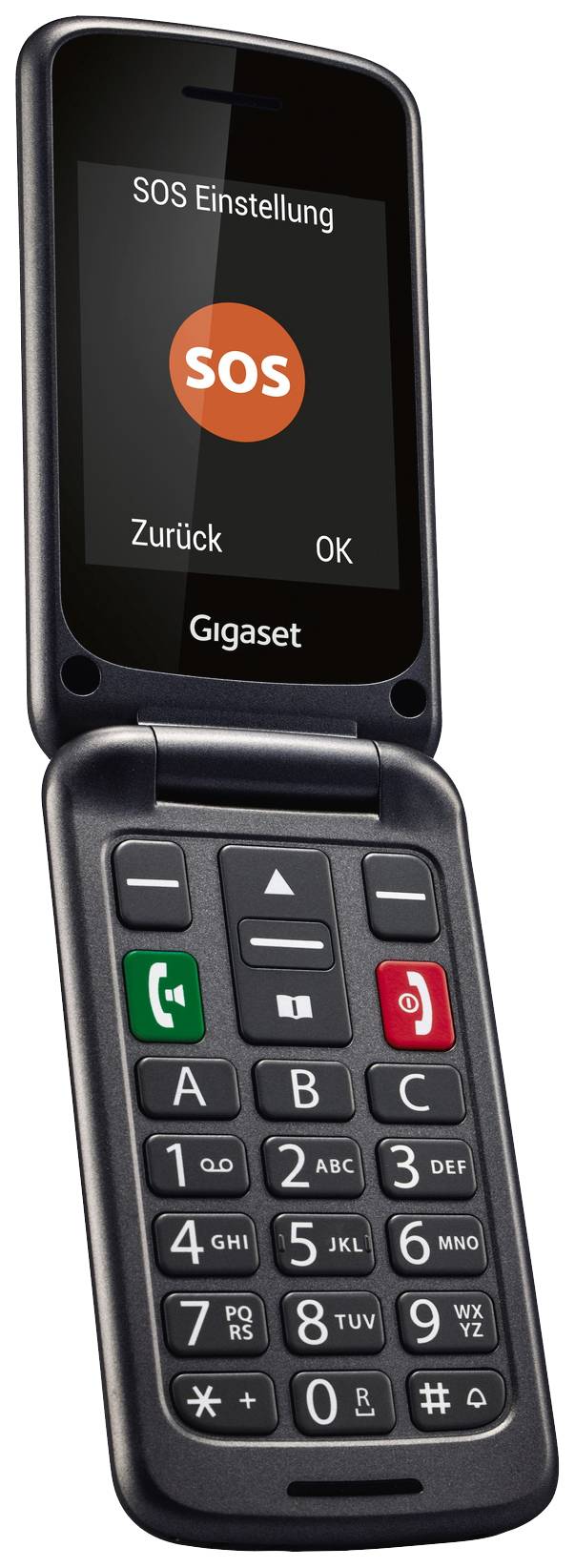 Gigaset GL590 Senioren-Klapp-Handy Schwarz