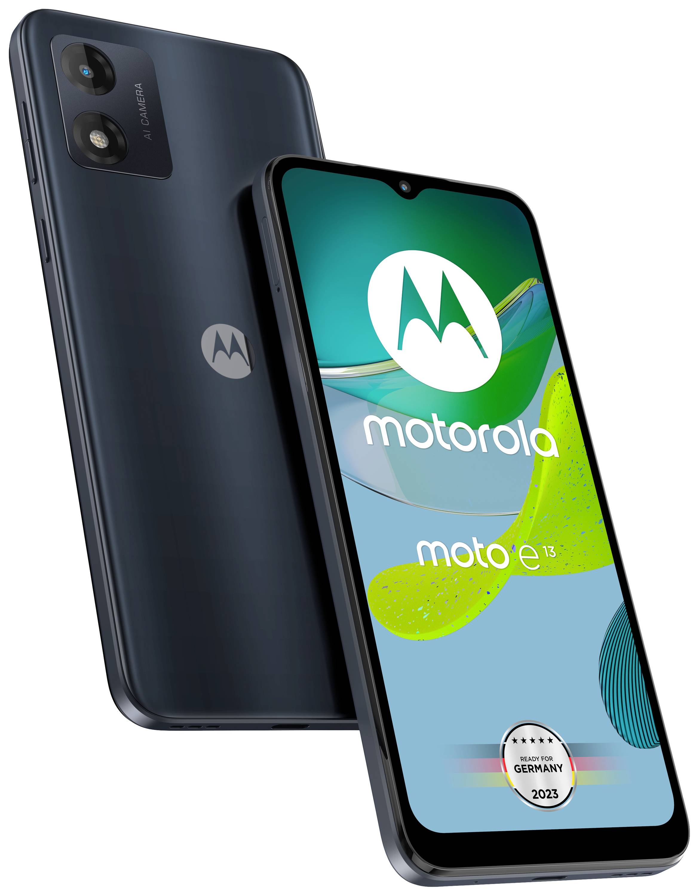 Motorola E13, 128GB + 8GB Smartphone 128GB 16.6cm (6.52 Zoll) Schwarz Android™ 13 Dual-SIM