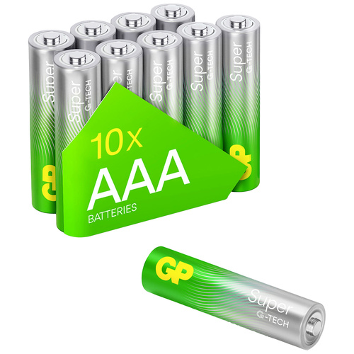 GP Batteries Super Micro (AAA)-Batterie Alkali-Mangan 1.5V 10St.