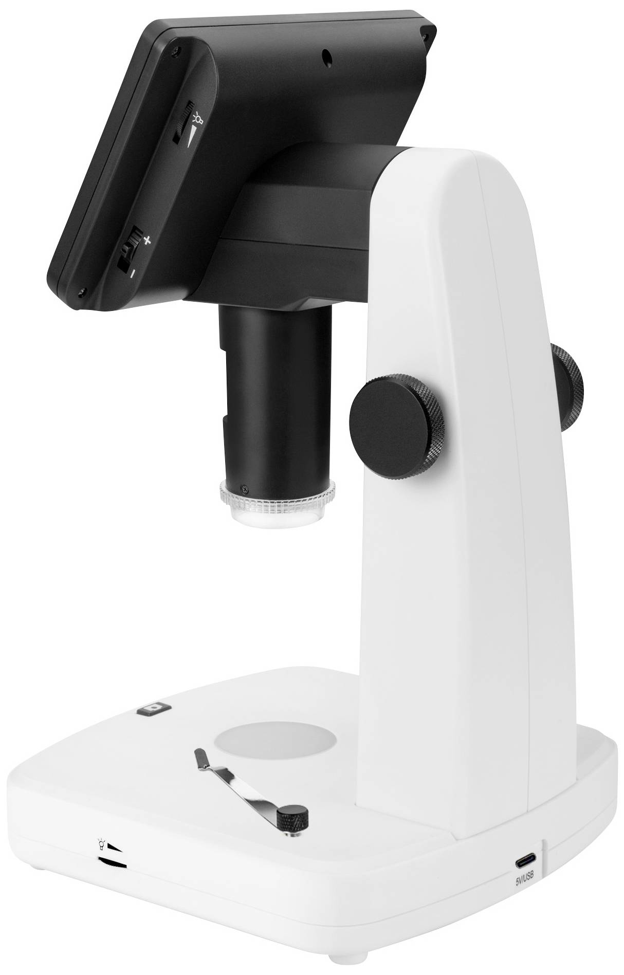 TOOLCRAFT TO-9076404 12.7cm (5-Zoll) LCD-Digitalmikroskop mit Polarisator 300 x Auflicht, Durchlicht