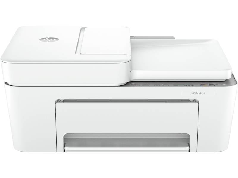 Ein weißer Multifunktionsdrucker mit Scan- und Kopierfunktion auf einem weißen Hintergrund.