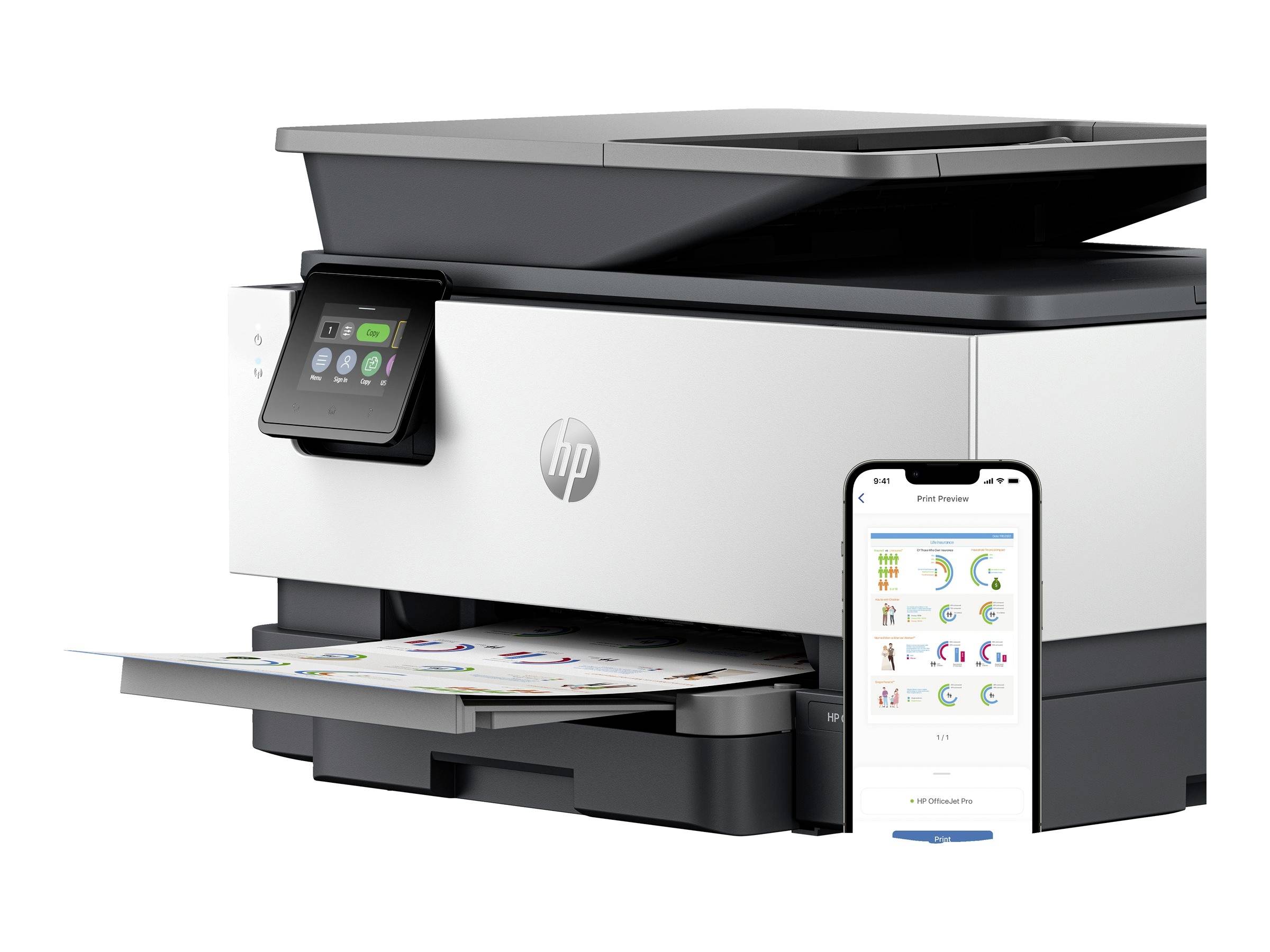 HP OfficeJet Pro 9120 b Multifunktionsdrucker Tintenstrahl Farbe A4 Drucker, Scanner, Kopierer, Fax ADF, Duplex-ADF, Duplex, LAN