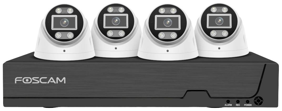 Foscam FNA108E-T4-2T FNA108E-T4-2T LAN IP-Überwachungskamera-Set 8-Kanal mit 4 Kameras 3840 x 2160 Pixel
