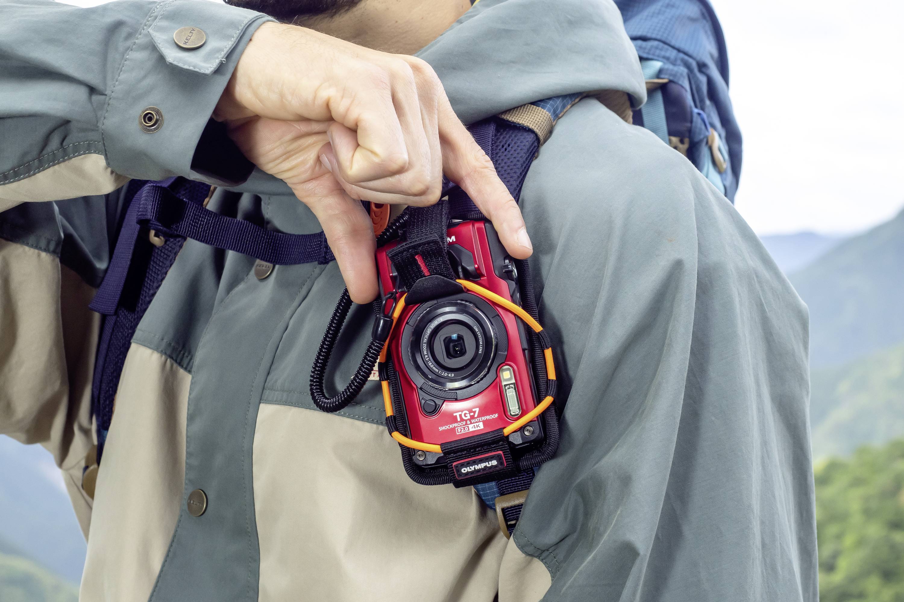 OM System TG-7 red Digitalkamera 12 Megapixel Opt. Zoom: 4 x Rot Stoßfest, Wasserdicht, 4K-Video