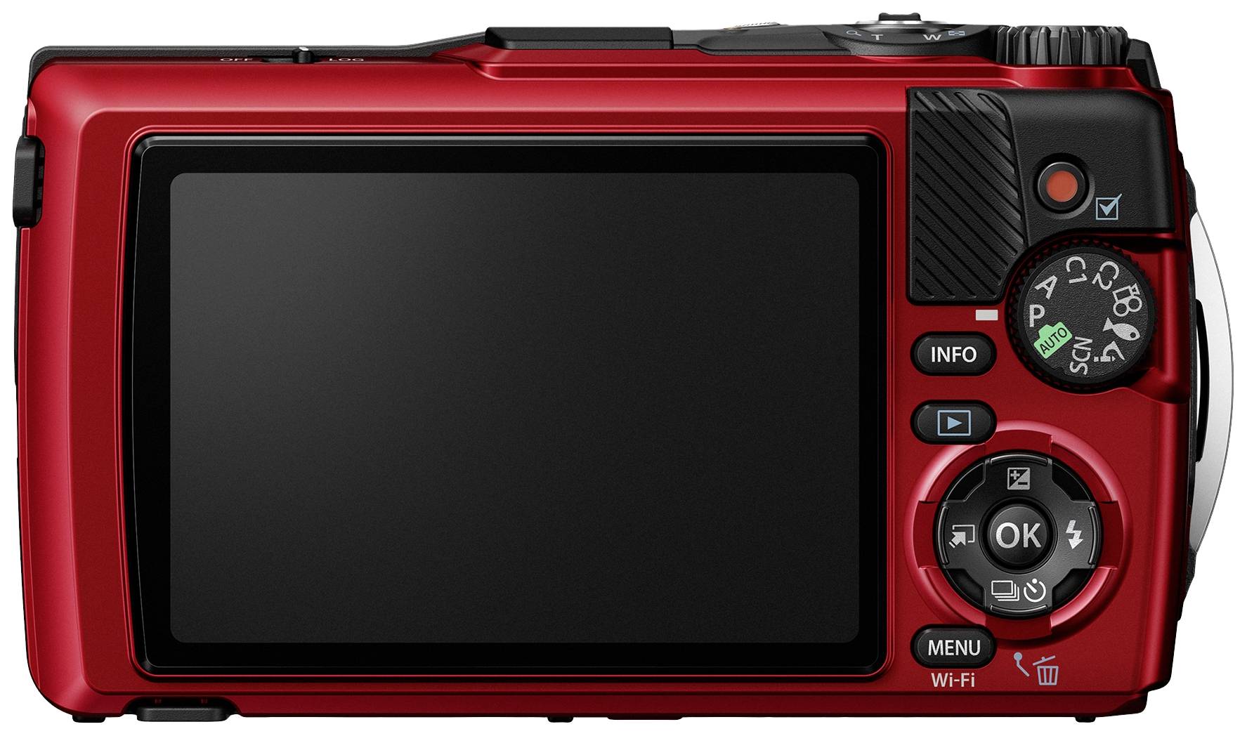 OM System TG-7 red Digitalkamera 12 Megapixel Opt. Zoom: 4 x Rot Stoßfest, Wasserdicht, 4K-Video