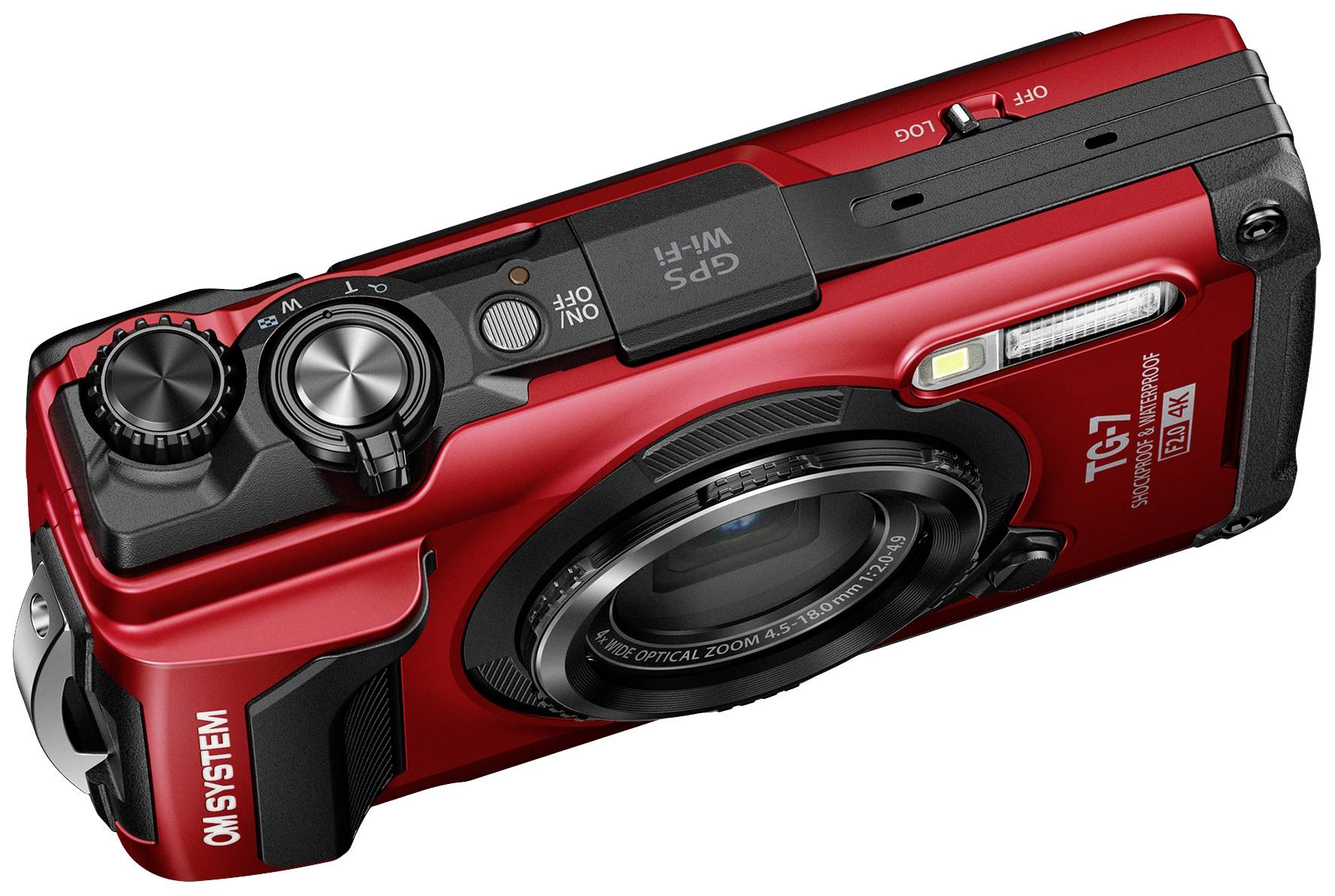 OM System TG-7 red Digitalkamera 12 Megapixel Opt. Zoom: 4 x Rot Stoßfest, Wasserdicht, 4K-Video