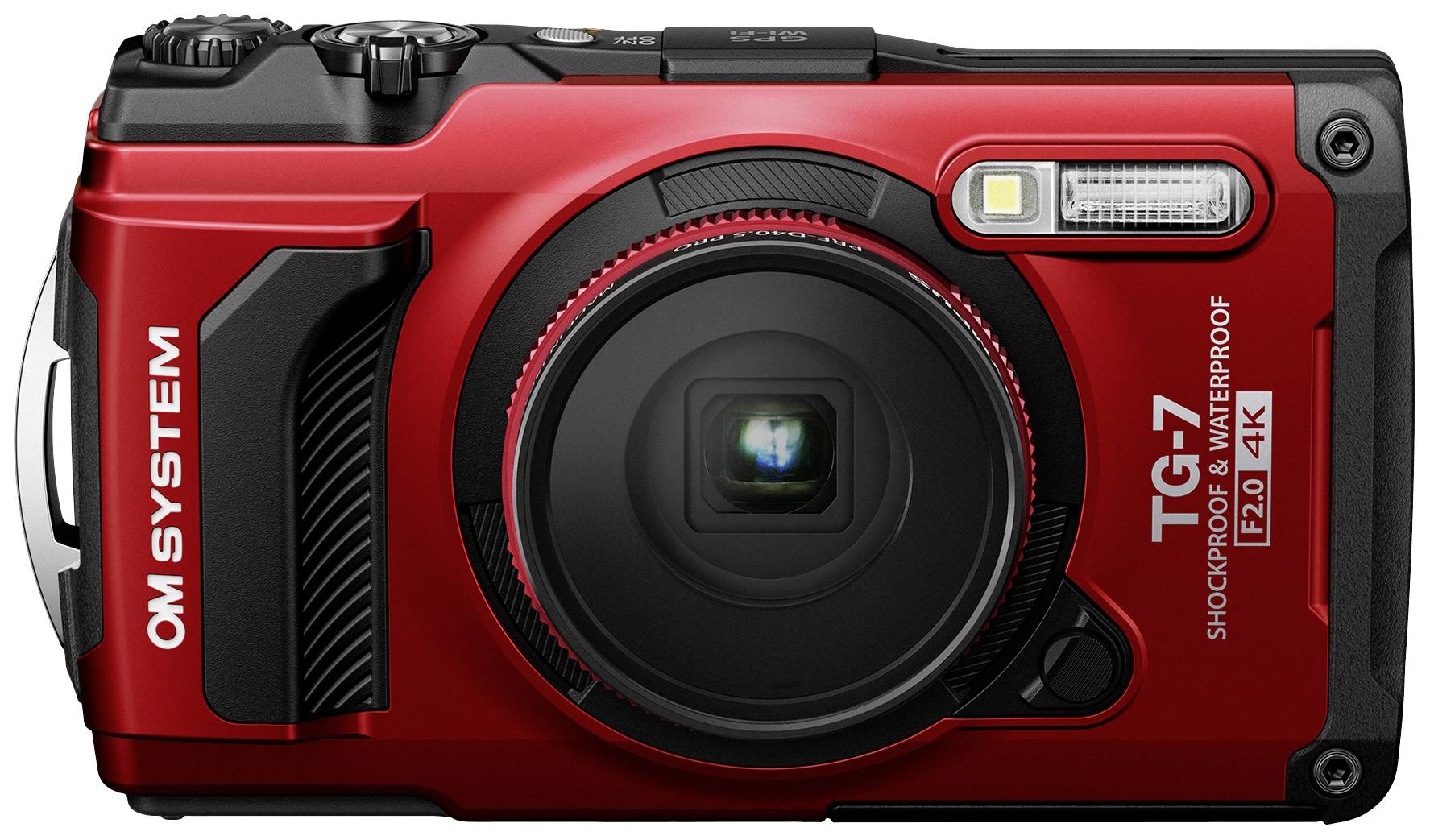 OM System TG-7 red Digitalkamera 12 Megapixel Opt. Zoom: 4 x Rot Stoßfest, Wasserdicht, 4K-Video