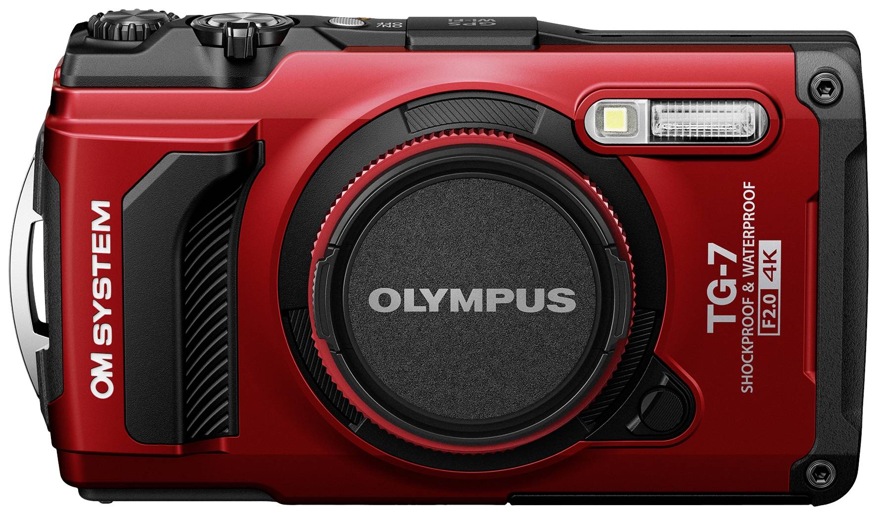 OM System TG-7 red Digitalkamera 12 Megapixel Opt. Zoom: 4 x Rot Stoßfest, Wasserdicht, 4K-Video