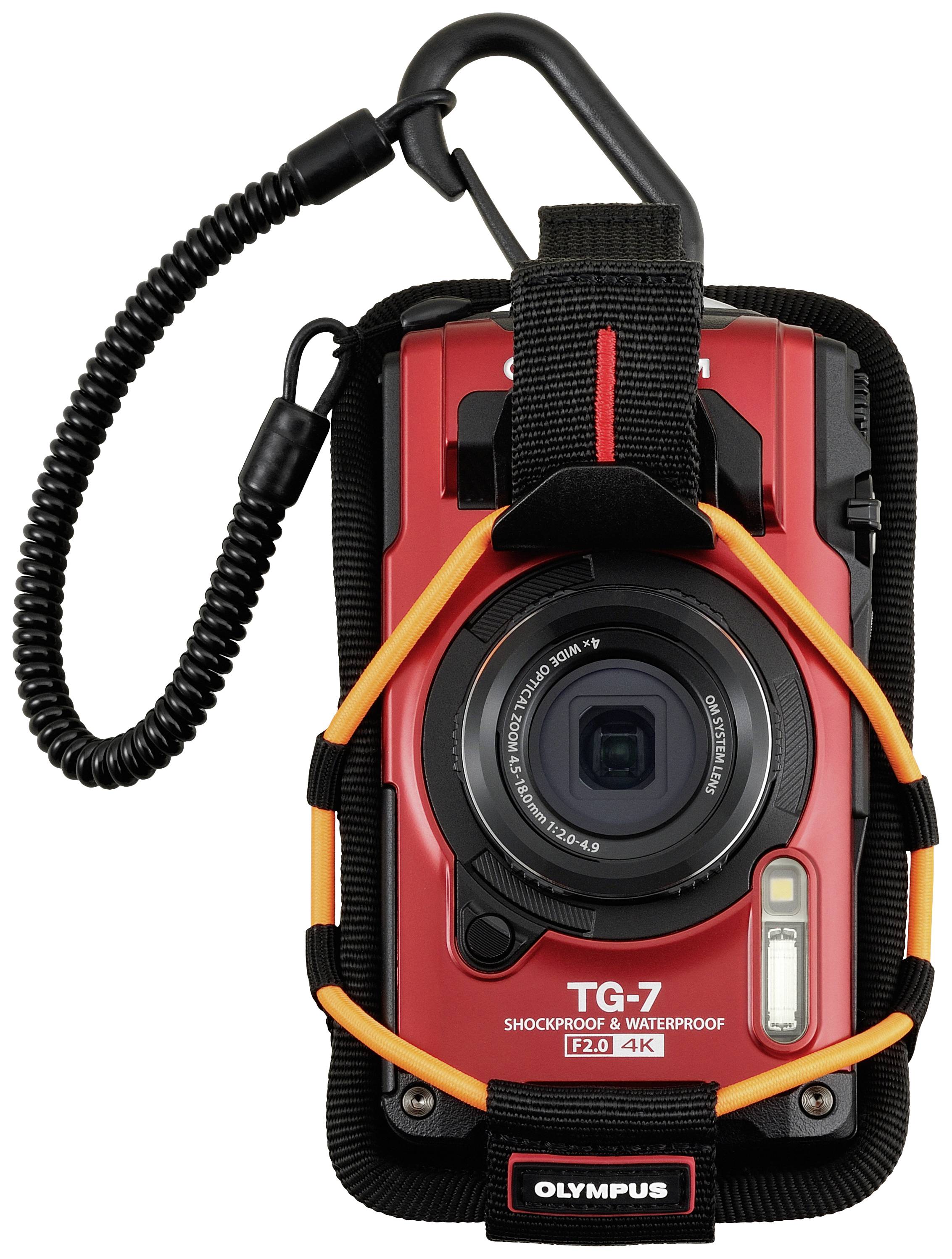 OM System TG-7 red Digitalkamera 12 Megapixel Opt. Zoom: 4 x Rot Stoßfest, Wasserdicht, 4K-Video