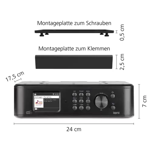 Imperial DABMAN i460 (sw) Internet Küchenradio Internet, DAB+, UKW, FM Bluetooth®, Internetradio, UKW, USB, WLAN, Notfallradio Imperial DABMAN i460 (sw) Internet Küchenradio Internet, DAB+, UKW, FM Bluetooth®, Internetradio, UKW, USB, WLAN, Notfallradio