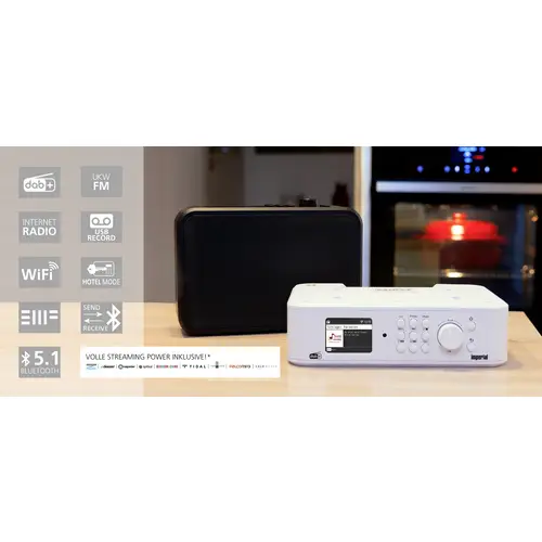 Imperial DABMAN i460 (ws) Internet Küchenradio Internet, DAB+, UKW, FM Bluetooth®, Internetradio, UKW, USB, WLAN, Notfallradio Imperial DABMAN i460 (ws) Internet Küchenradio Internet, DAB+, UKW, FM Bluetooth®, Internetradio, UKW, USB, WLAN, Notfallradio