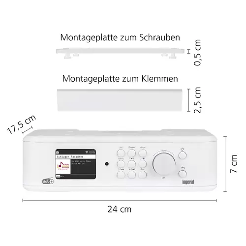 Imperial DABMAN i460 (ws) Internet Küchenradio Internet, DAB+, UKW, FM Bluetooth®, Internetradio, UKW, USB, WLAN, Notfallradio Imperial DABMAN i460 (ws) Internet Küchenradio Internet, DAB+, UKW, FM Bluetooth®, Internetradio, UKW, USB, WLAN, Notfallradio