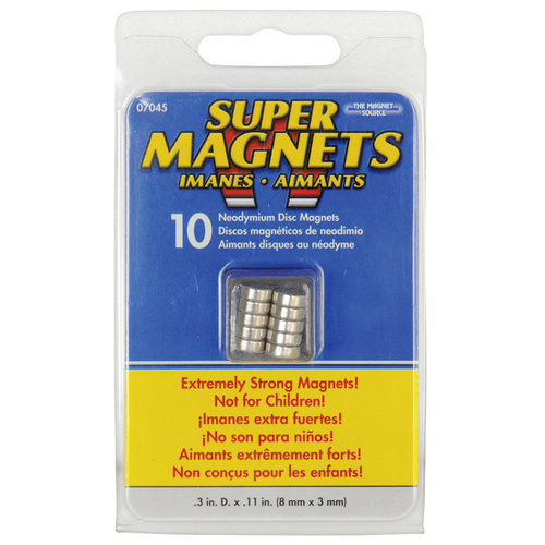 Blanko Magnet (Ø x H) 8 mm x 3 mm rund 10 St. 205016