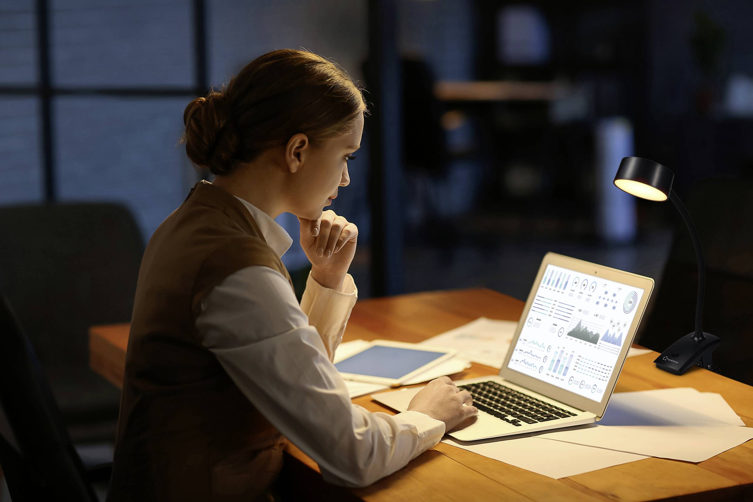 Renkforce RF-6053266 Klemmleuchte LED LED fest eingebaut 2W Schwarz